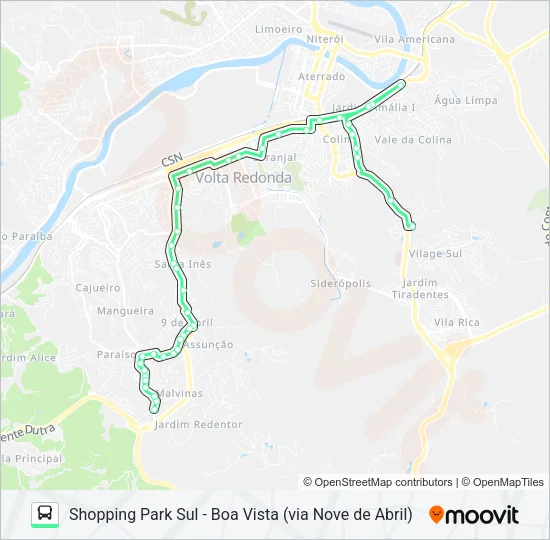 P723 Bus Line Map