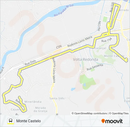 100 Bus Line Map