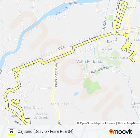 100 Bus Line Map