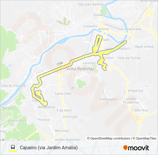 100 Bus Line Map