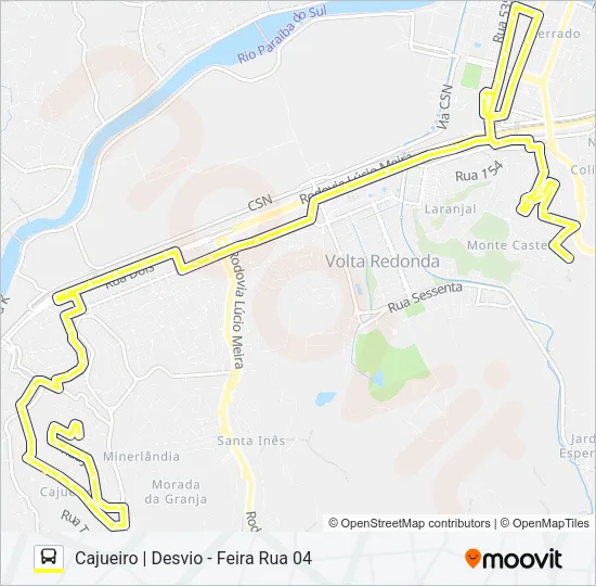 100 Bus Line Map