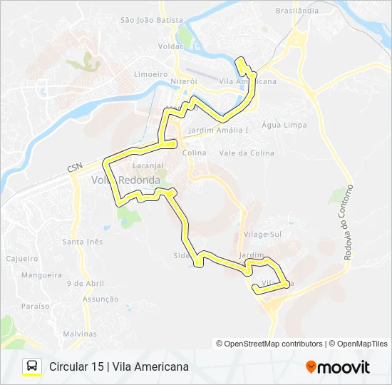 155 Bus Line Map