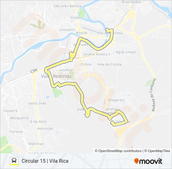 155 Bus Line Map