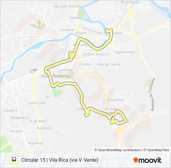 155 Bus Line Map
