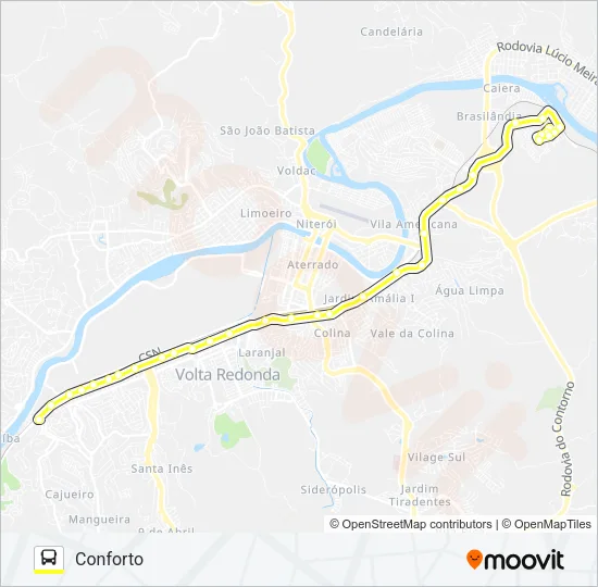 215 Bus Line Map