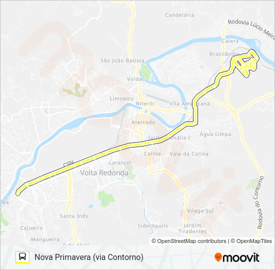 215 Bus Line Map