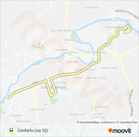215 Bus Line Map