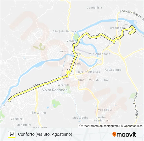 215 Bus Line Map