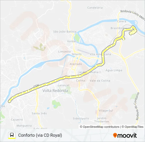 215 Bus Line Map