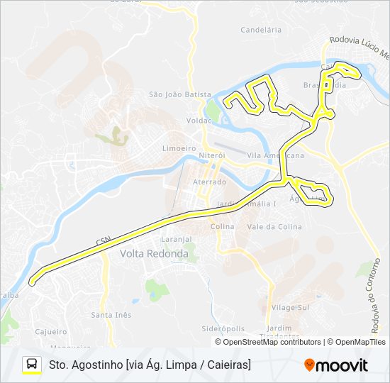 Mapa da linha 230 de ônibus