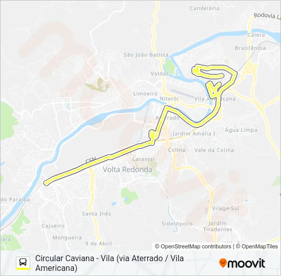 255 Bus Line Map