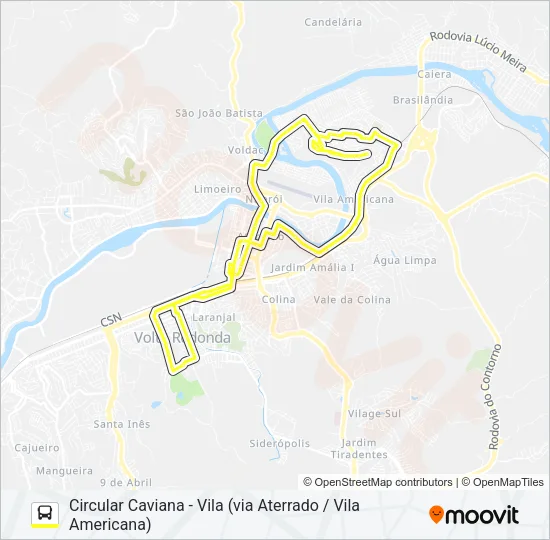 255 Bus Line Map