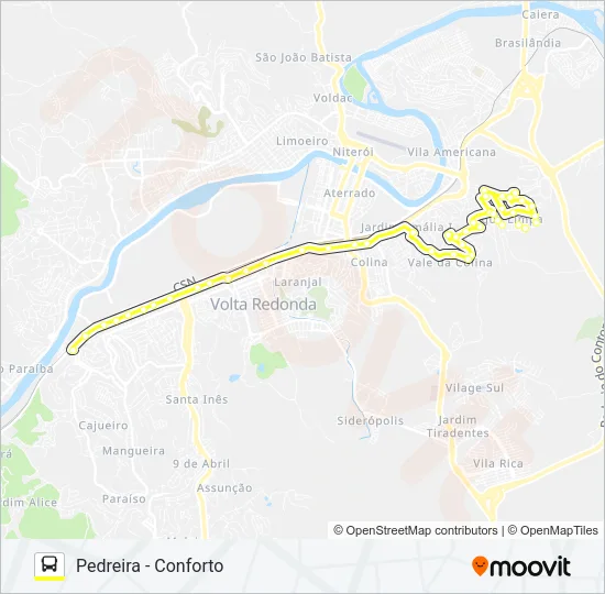 205B Bus Line Map
