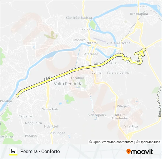 205B Bus Line Map