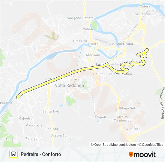 205B Bus Line Map