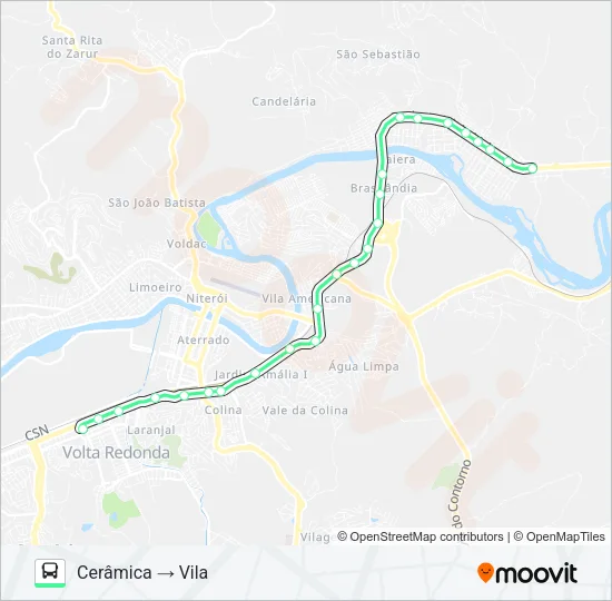 P720 Bus Line Map