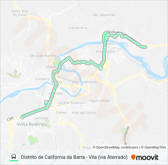 P721 Bus Line Map