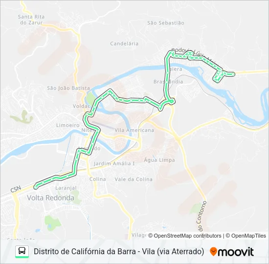 P721 Bus Line Map