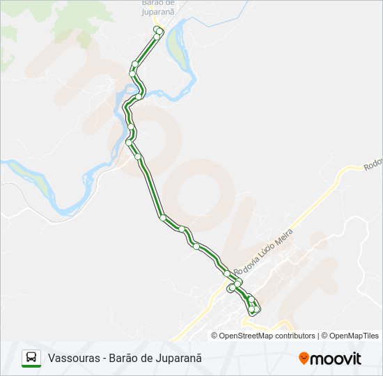 Mapa da linha P405 de 