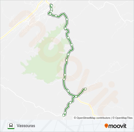 Mapa da linha PALMAS de 