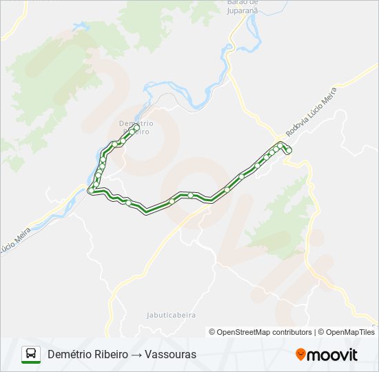 Mapa da linha IPIRANGA de ônibus