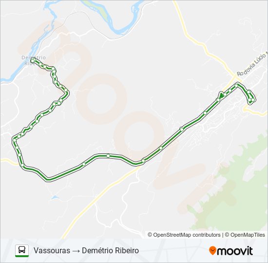 Mapa da linha IPIRANGA de 