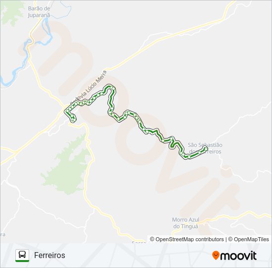 Mapa da linha FERREIROS de 