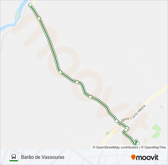 Mapa da linha BARÃO DE VASSOURAS de 