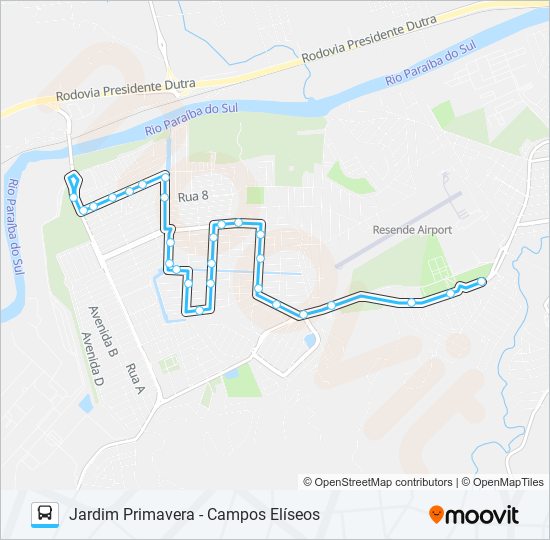 125 bus Line Map