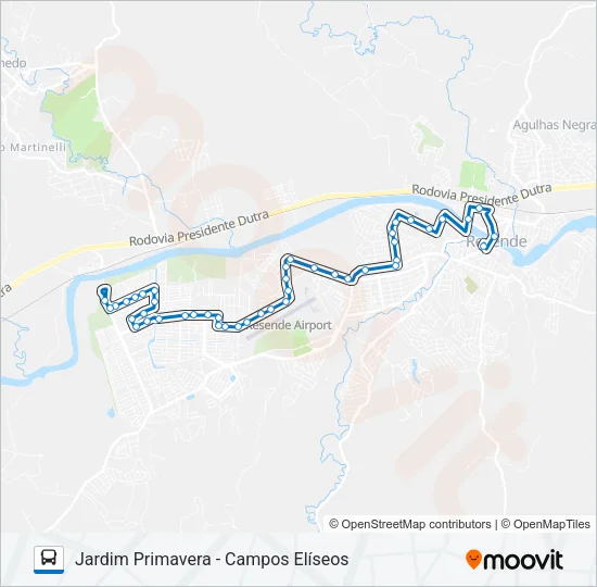 135 Bus Line Map