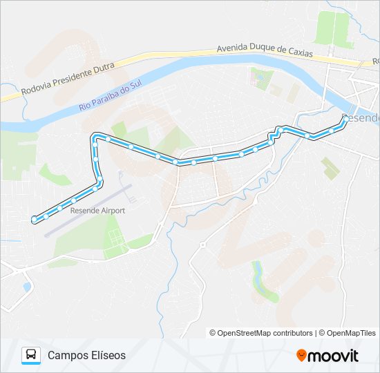 155 bus Line Map