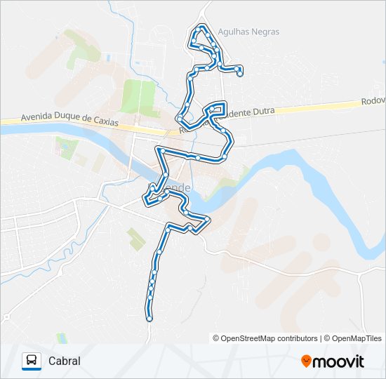 Mapa da linha 235 de ônibus