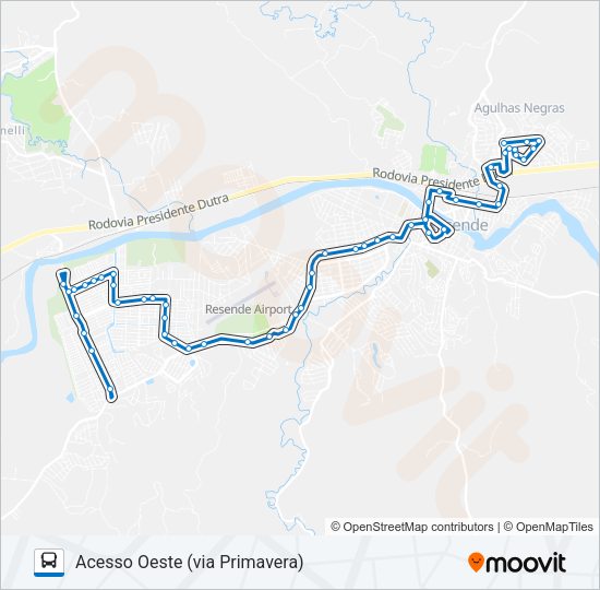 Mapa da linha 275 de ônibus