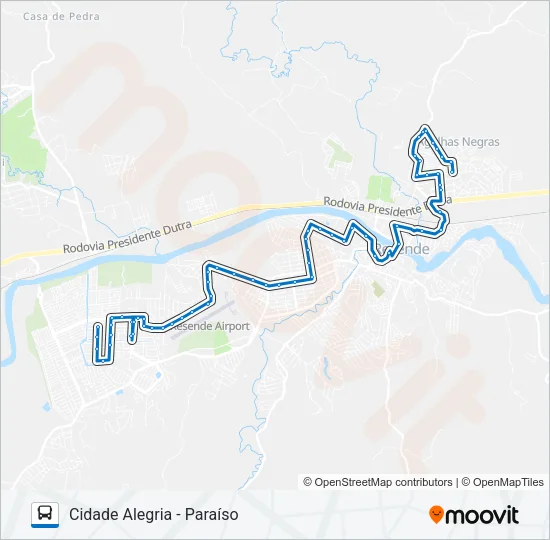 280 Bus Line Map