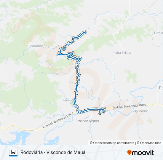 Mapa da linha 320 de ônibus