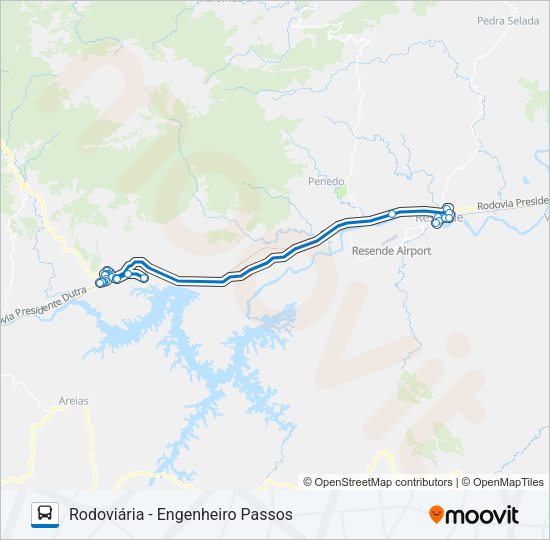 Mapa da linha 330 de ônibus