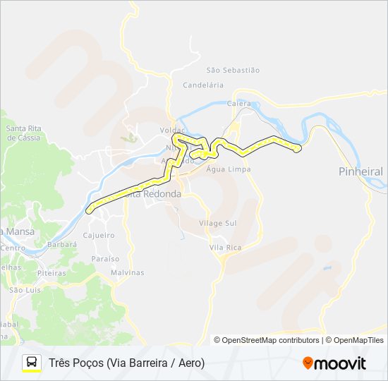 Mapa de 210 de autobús