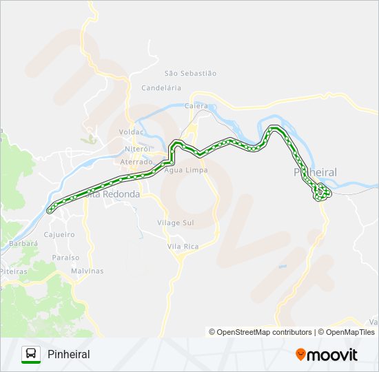 Mapa da linha 431 de ônibus