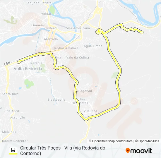 210B Bus Line Map