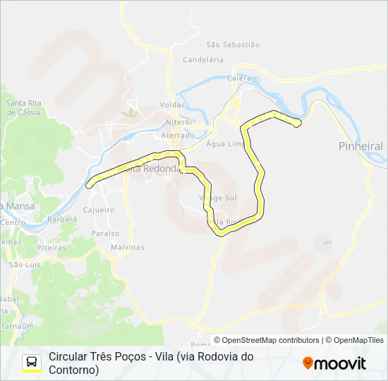 210B Bus Line Map