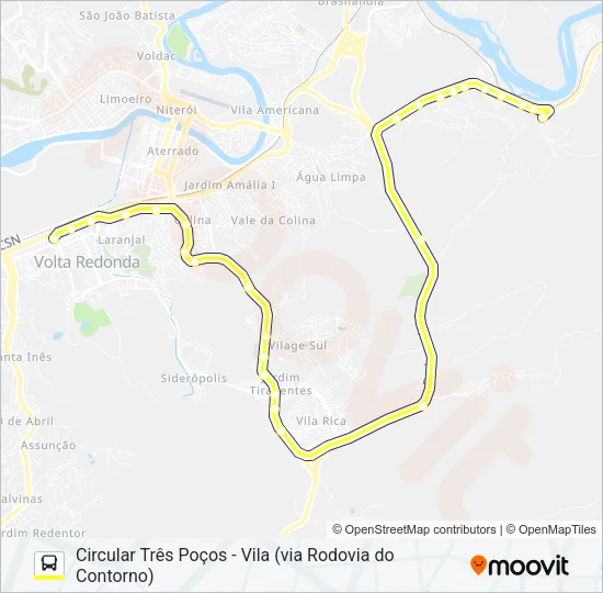 210B Bus Line Map