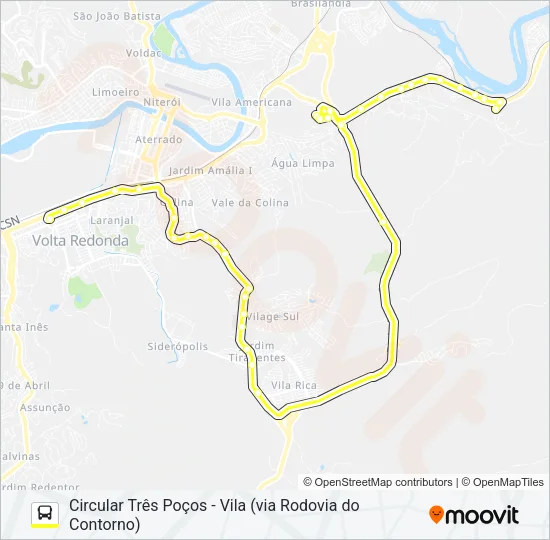 210B Bus Line Map