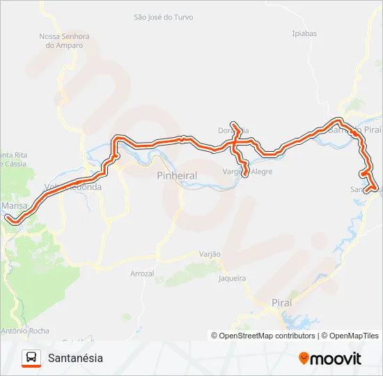 P424 Bus Line Map