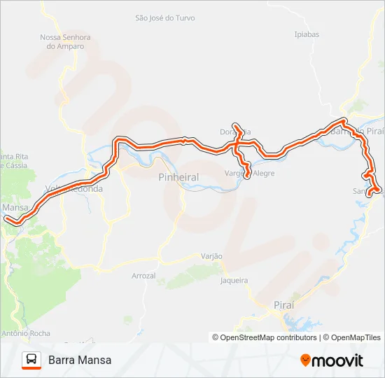 P424 Bus Line Map