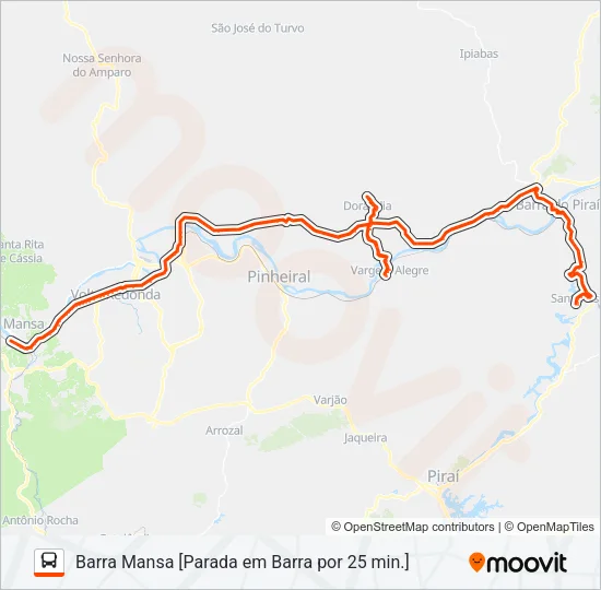 P424 Bus Line Map