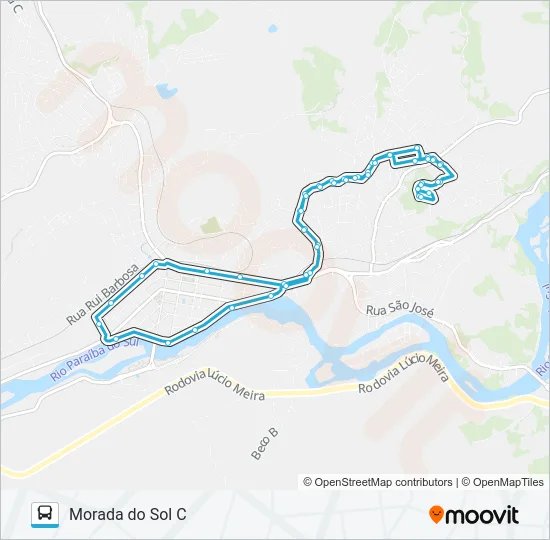 203 Bus Line Map