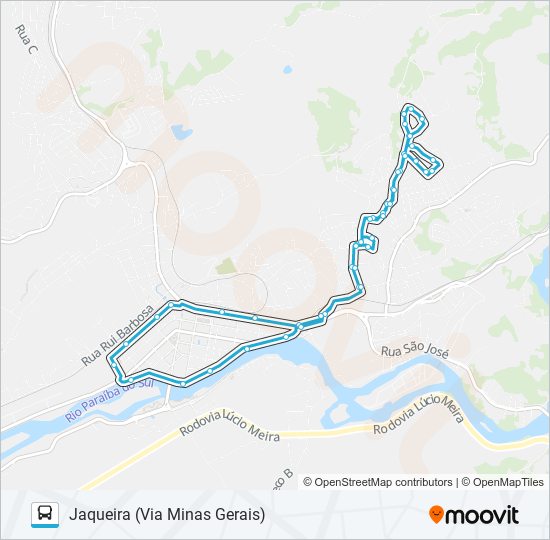 Mapa de 206 de autobús