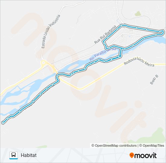 Mapa de 303 de autobús