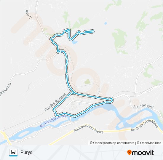 Mapa da linha 402 de ônibus