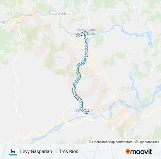 Mapa da linha P240 de ônibus